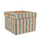 Orange & Blue Stripes Gift Boxes with Lid - Canvas Wrapped - Medium - Front/Main