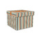 Orange & Blue Stripes Gift Boxes with Lid - Canvas Wrapped - Small - Front/Main