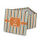Orange & Blue Stripes Gift Box with Lid - Canvas Wrapped (Personalized)