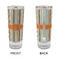 Orange & Blue Stripes Glass Shot Glass - 2 oz - Single - APPROVAL