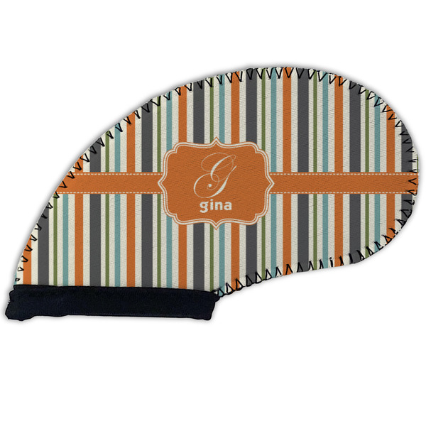 Orange & Blue Stripes Golf Club Covers - FRONT