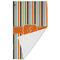 Orange & Blue Stripes Golf Towel - Folded (Large)