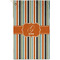 Orange & Blue Stripes Golf Towel (Personalized) - APPROVAL (Small Full Print)
