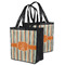 Orange & Blue Stripes Grocery Bag - MAIN