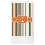 Orange & Blue Stripes Guest Paper Towels - Full Color (Personalized)