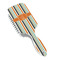 Orange & Blue Stripes Hair Brush - Angle View