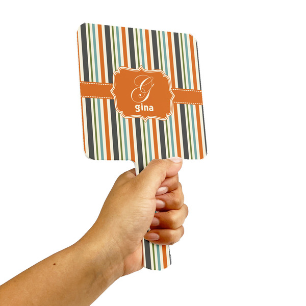 Orange & Blue Stripes Hand Mirrors - Alt View