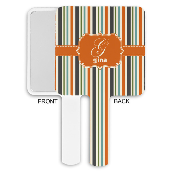 Orange & Blue Stripes Hand Mirrors - Approval