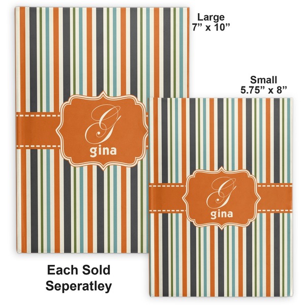 Orange & Blue Stripes Hard Cover Journal - Compare