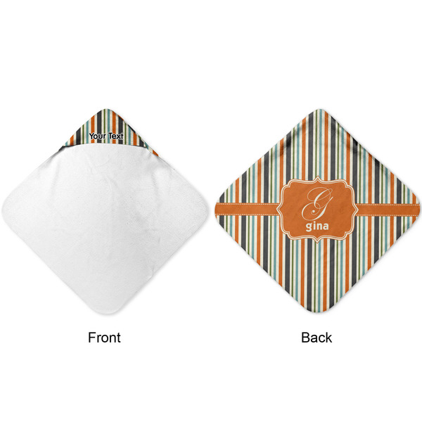 Orange & Blue Stripes Hooded Baby Towel- Approval