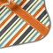 Orange & Blue Stripes Hooded Baby Towel- Detail Corner