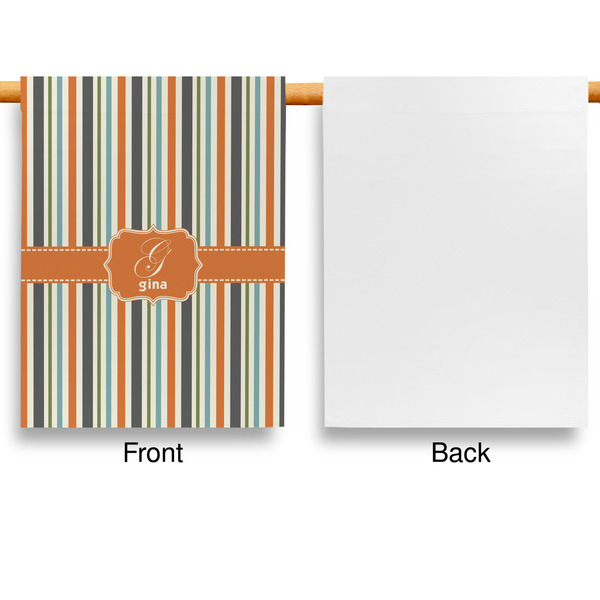 Orange & Blue Stripes House Flags - Single Sided - APPROVAL