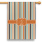 Orange & Blue Stripes 28" House Flag (Personalized)