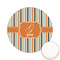 Orange & Blue Stripes Icing Circle - Small - Front