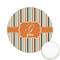 Orange & Blue Stripes Printed Cookie Topper - 2.15" (Personalized)