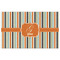 Orange & Blue Stripes Indoor / Outdoor Rug - 5'x8' - Front Flat