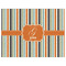 Orange & Blue Stripes Indoor / Outdoor Rug - 6'x8' - Front Flat