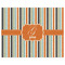 Orange & Blue Stripes Indoor / Outdoor Rug - 8'x10' - Front Flat