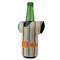 Orange & Blue Stripes Jersey Bottle Cooler - ANGLE (on bottle)