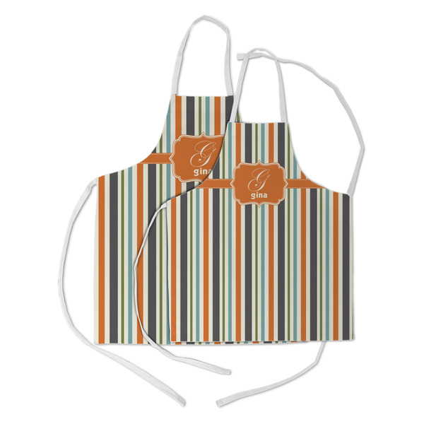 Orange & Blue Stripes Kid's Aprons - Parent - Main