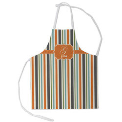 Orange & Blue Stripes Kid's Apron - Small (Personalized)
