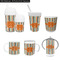 Orange & Blue Stripes Kid's Drinkware - Customized & Personalized