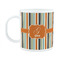 Orange & Blue Stripes Plastic Kids Mug (Personalized)