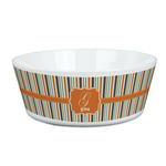Orange & Blue Stripes Kid's Bowl (Personalized)