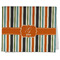Orange & Blue Stripes Kitchen Towel - Poly Cotton - Folded Half