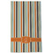 Orange & Blue Stripes Kitchen Towel - Poly Cotton - Full Front