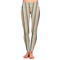 Orange & Blue Stripes Ladies Leggings - Extra Large