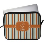 Orange & Blue Stripes Laptop Sleeve / Case (Personalized)
