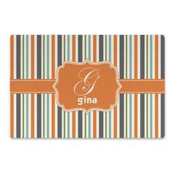 Orange & Blue Stripes Large Rectangle Car Magnet (Personalized)