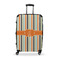 Orange & Blue Stripes Large Travel Bag - With Handle