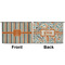 Orange & Blue Stripes Large Zipper Pouch Approval (Front and Back)