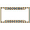 Orange & Blue Stripes License Plate Frame - Style A (Personalized)
