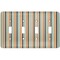 Orange & Blue Stripes Light Switch Cover (4 Toggle Plate)