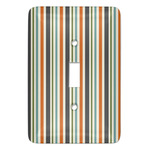 Orange & Blue Stripes Light Switch Cover (Single Toggle)
