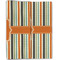 Orange & Blue Stripes Linen Placemat - Folded Half (double sided)