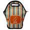 Orange & Blue Stripes Lunch Bag - Front