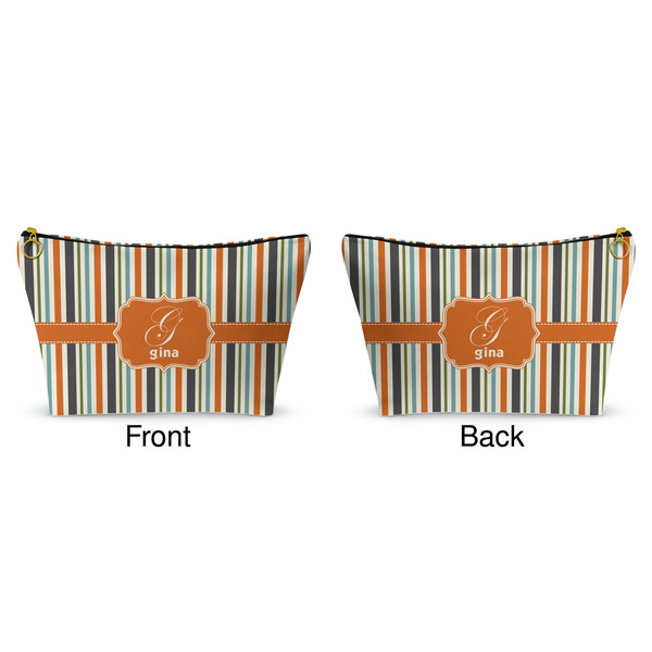 Orange & Blue Stripes Makeup Bag Approval