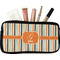 Orange & Blue Stripes Makeup / Cosmetic Bag (Personalized)