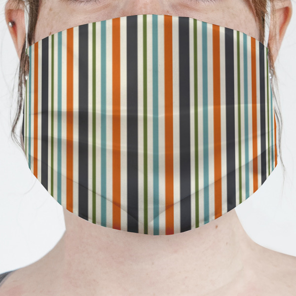 Custom Orange & Blue Stripes Face Mask Cover