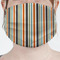 Orange & Blue Stripes Mask - Pleated (new) Front View on Girl