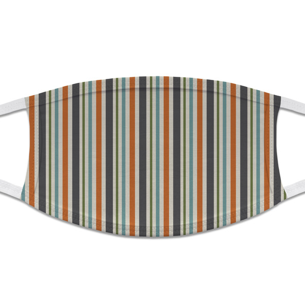 Custom Orange & Blue Stripes Cloth Face Mask (T-Shirt Fabric)