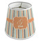 Orange & Blue Stripes Poly Film Empire Lampshade - Angle View