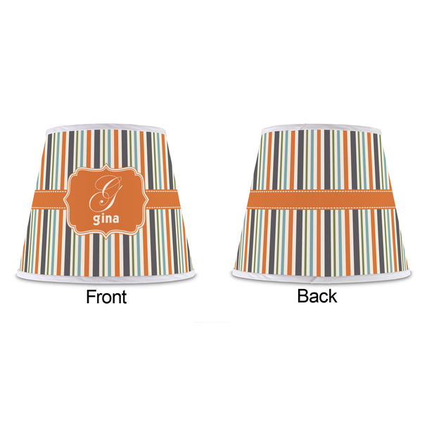 Orange & Blue Stripes Poly Film Empire Lampshade - Approval