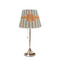 Orange & Blue Stripes Poly Film Empire Lampshade - On Stand