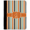 Orange & Blue Stripes Medium Padfolio - FRONT