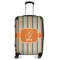 Orange & Blue Stripes Suitcase - 24" Medium - Checked (Personalized)